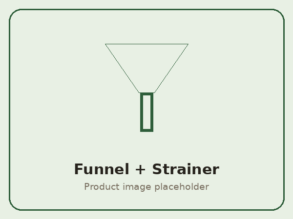 Stainless Funnel + Fine Strainer Set
