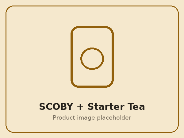 The Kombucha Company — SCOBY + 16 oz Starter Tea